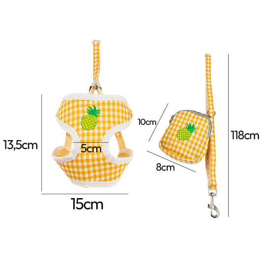 Arnés para Gatos con Diseño de Frutitas – Cómodo, Seguro y Súper Cute 🍓🐾