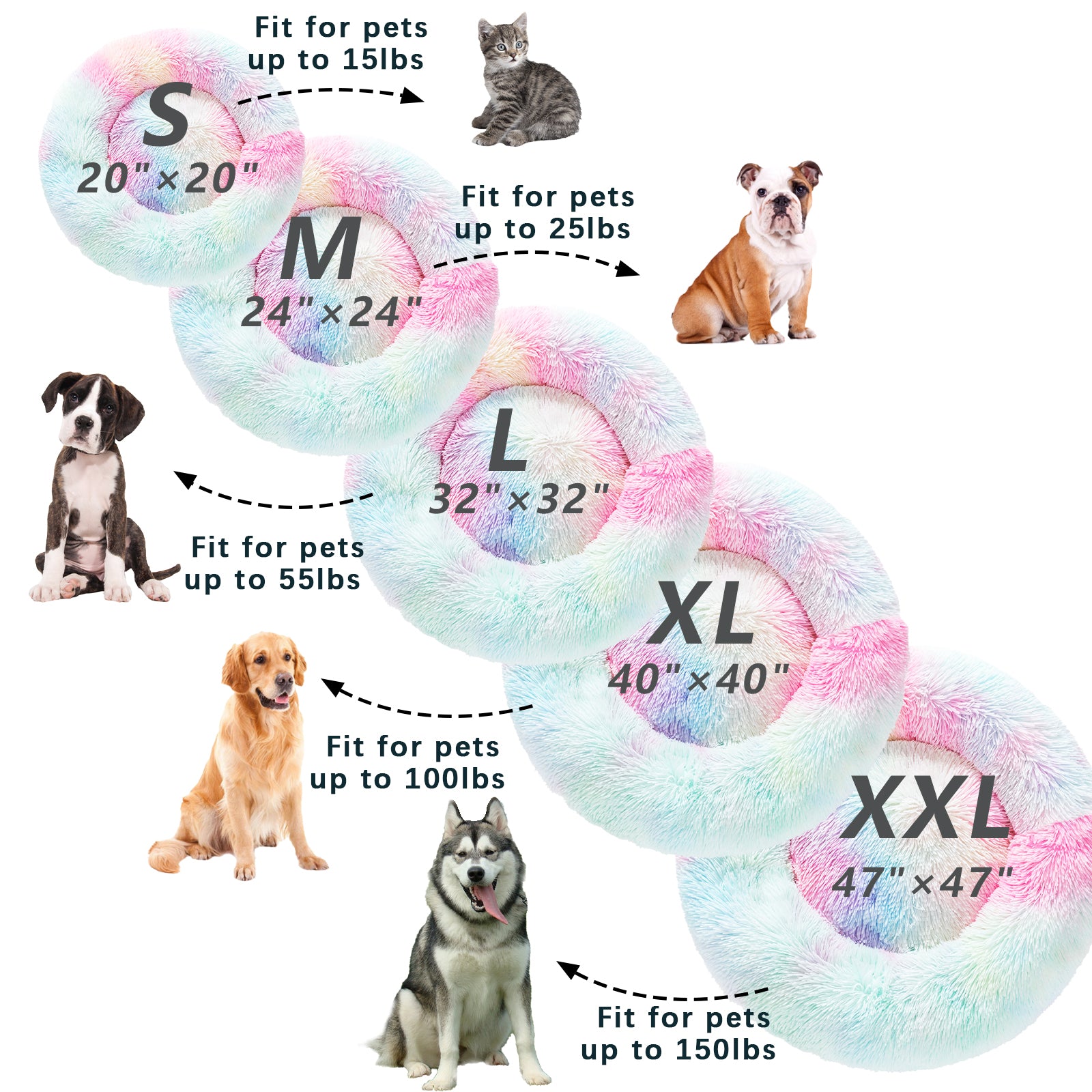 Cama para perro Donut esponjosa y cálida