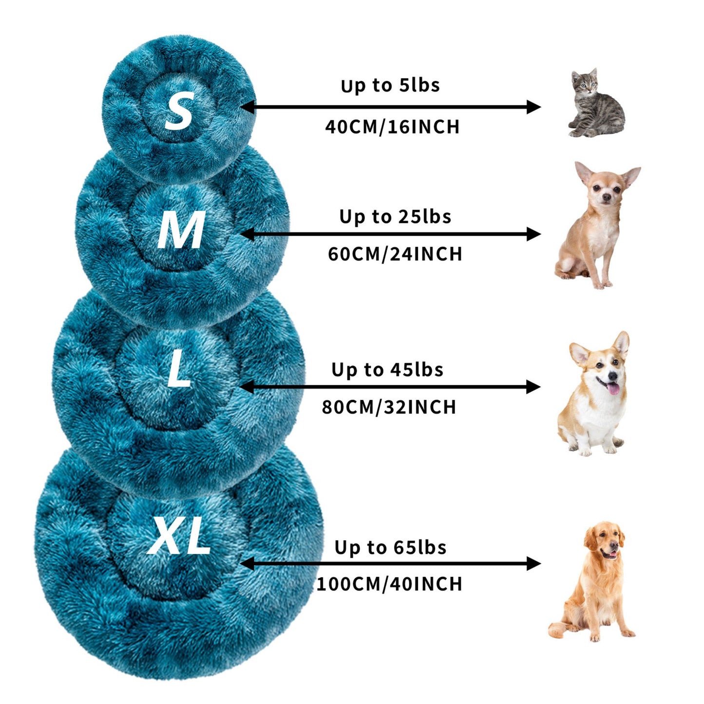 Cama para perro Donut esponjosa y cálida