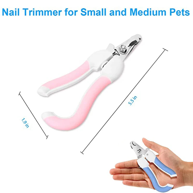  Professional Pet Nail Clipper Stainless Steel Dog Cat Nail Trimmer Labor-Saving Nail Clipper Convenient Dog Grooming Supplies Cortauñas profesional para mascotas, cortaúñas de acero inoxidable para perros y gatos