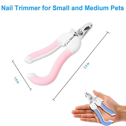  Professional Pet Nail Clipper Stainless Steel Dog Cat Nail Trimmer Labor-Saving Nail Clipper Convenient Dog Grooming Supplies Cortauñas profesional para mascotas, cortaúñas de acero inoxidable para perros y gatos