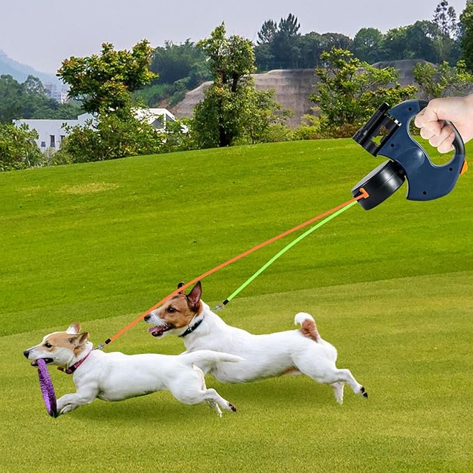 Correa Doble Retráctil Anti-enredos – Comodidad y Seguridad en Cada Paseo